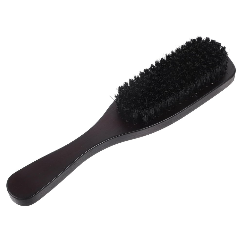 Healeved Mens Hair Brush and Beard Grooming Brush Boar Bristles and Wooden Handle for Curly Hair and Beard Care