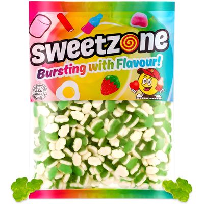 Mini Frogs Sweet Zone Halal Sweets Tub, 1kg. Tubs of Sweets, Jelly Sweets, Wine Gums, Old Fashioned Sweets, Sweets Bulk, Halloween Candy, Sweet Tub Delight for All