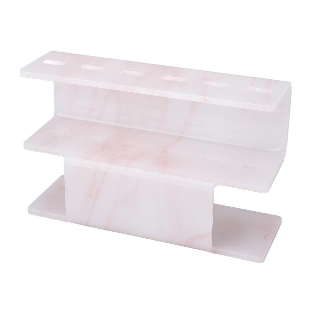 HUSHUI 6 Holes Tweezers Organizer Rack,Space-Saving Plastic Storage Display Stand for Eyelash Tweezers, Ideal for Beauty Salon Use