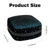 Abstract Glitters Black First Period Kit for Girls, Tampon Pantyliners Menstrual Purse, Nursing Pad Holder with Zipper, Sanitary Collect Napkin Bag Organizer view 2