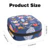 Sanitary Napkin Storage Bag, Cute Cartoon Crabs Leaves First Period Kit Bag for Girls Women, Menstrual Cup Pouch Feminine Menstruation Tampon Bags Holde view 2