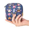 Sanitary Napkin Storage Bag, Cute Cartoon Crabs Leaves First Period Kit Bag for Girls Women, Menstrual Cup Pouch Feminine Menstruation Tampon Bags Holde view 4
