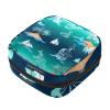 Sea Monsters First Period Kit for Girls, Tampon Pantyliners Menstrual Purse, Nursing Pad Holder with Zipper, Sanitary Collect Napkin Bag Organizer view 1