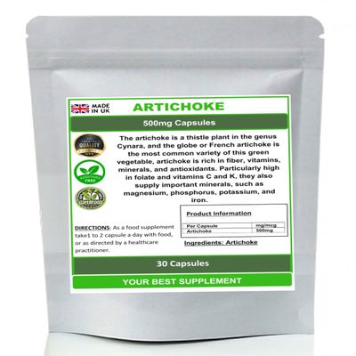 Artichoke Capsules Premium Quality,High Strength (Pure no additives) (30)