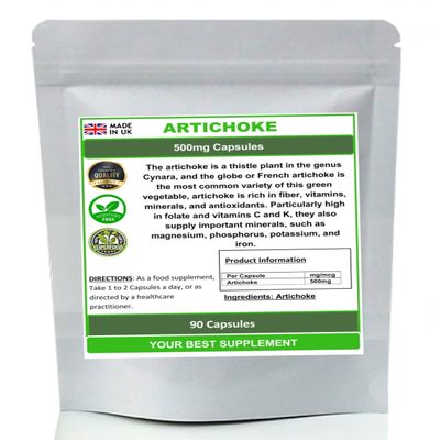 Artichoke Capsules Premium Quality,High Strength (Pure no additives) (90)
