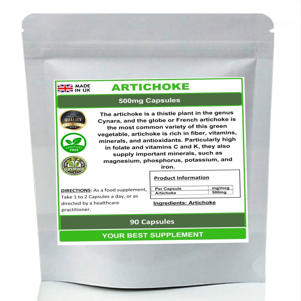 Artichoke Capsules Premium Quality,High Strength (Pure no additives) (90)