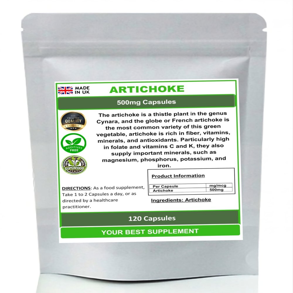 Artichoke Capsules Premium Quality,High Strength (Pure no additives) (120)