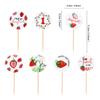 Ercadio 28 Pack Strawberry Cupcake Toppers Sweet Strawberry Theme Party Cupcake Picks for Baby Shower Kids 1st Birthday Anniversary Party Birthday Strawbeey Party Decoration Supplies view 2