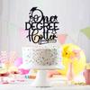 One Degree Hotter Cake Topper, It's the Degree for Me/One Hotter by Degree, Class of 2025 College University Graduation Party Decorations Black Glitter view 3