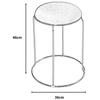 YangRy Stacking Stools,Living Room Flannel Shoe Changing Stool Round Stool Golden Dining Stool Bedroom Makeup Stool Creative Low Stool Decorative Furniture 46CM,E view 4