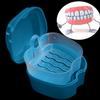 Blue Denture Case,Denture Bath Cup Case Box Holder Storage Soak Container,Denture Bath Box False Teeth Storage Box with Basket Net Container Holder,Denture Case Box Container Tooth CareDenture Care view 3