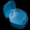 Blue Denture Case,Denture Bath Cup Case Box Holder Storage Soak Container,Denture Bath Box False Teeth Storage Box with Basket Net Container Holder,Denture Case Box Container Tooth CareDenture Care view 4