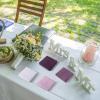 Layhit 100 Pcs Cocktail Napkins Disposable Beverage Napkins Square Paper Dessert Tissue for Wedding Birthday Easter Party Supplies(Purple Series,5 x 5 Inch) view 4