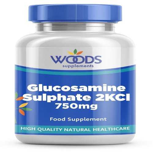 Woods Supplements - Vegan Glucosamine Sulphate 2KCl 750mg x90 Tablets. for Joint, Knee Support & Bone Health. Sodium Free Glucosamine Sulphate Tablets. Premium Joint Supplements for Women & Men