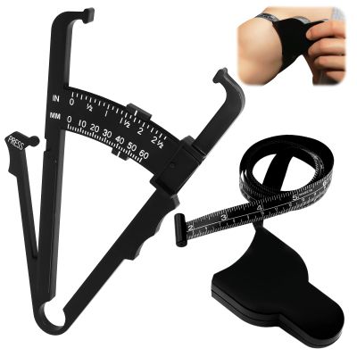 Body Fat Caliper Human Body Tape Measure Two-in-one skinfold Caliper with Body Fat Percentage Measurement Chart Body Fat Measurement Tool Suitable for Measuring Body Fat for Men and Women