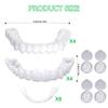 1 Pair Moldable False Teeth Clip in Veneers Teeth Top and Bottom, Fake Teeth Braces Cosmetic Teeth Set Temporary Dentures Whitening with Tweezers for Men and Women view 2