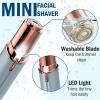 Facial Hair Remover for Women, Painless Lady Shaver with Replacement Heads, Rechargeable Women Face Hair Removal, Electric Razor for Upper Lips, Chin,Armpit,Peach Fuzz, Mini Body Trimmer view 3