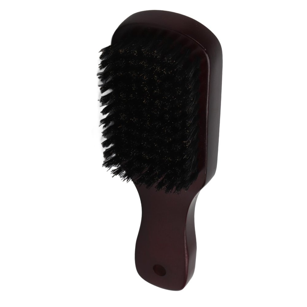 Beard Styling Brush Soft Elastic Hair Mustache Brush with Wooden Handle for Beard Grooming and Care