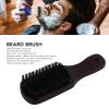 Beard Styling Brush Soft Elastic Hair Mustache Brush with Wooden Handle for Beard Grooming and Care view 2