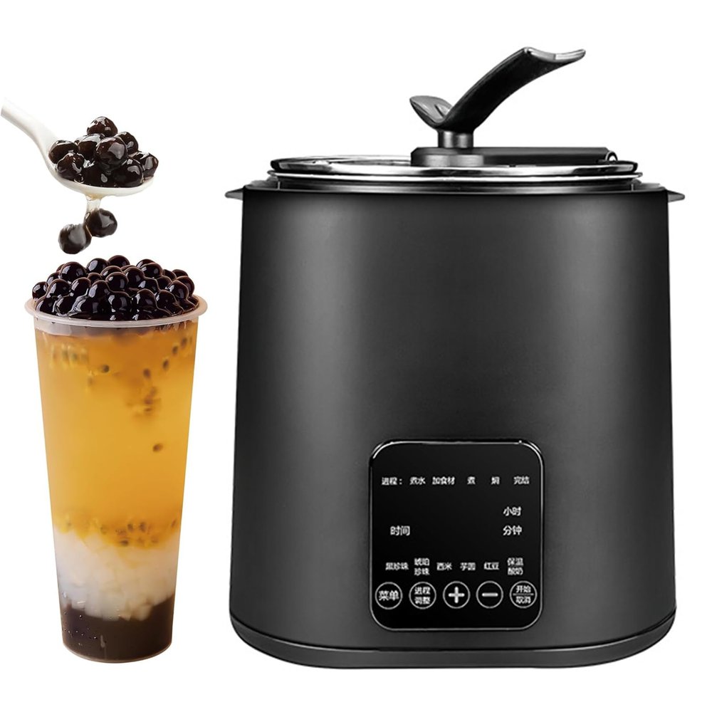 BAOSHIDAER 9 Litre Pearl Tapioca Cooker, 1300W Pearl Cooker, Commercial Boba Cooker with Touch Screen, Non-Stick Coated Mochi Machine for Milk Tea Shop, Beverage Shop