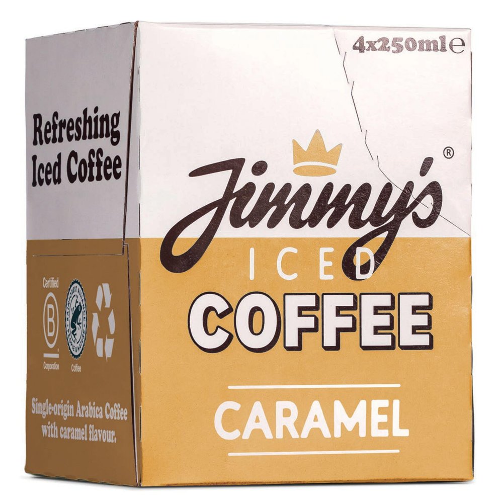 Jimmy's Iced Coffee, Caramel, 250ml (Pack of 4)