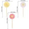 24Pcs Daisy Cupcake Toppers Glitter Flower Daisy Cake Decorations Chrysanthemum Cupcake Toppers Spring Daisy Flower Cake Picks for Birthday Wedding Supplies Multi 2 view 2