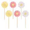 24Pcs Daisy Cupcake Toppers Glitter Flower Daisy Cake Decorations Chrysanthemum Cupcake Toppers Spring Daisy Flower Cake Picks for Birthday Wedding Supplies Multi 2 view 3