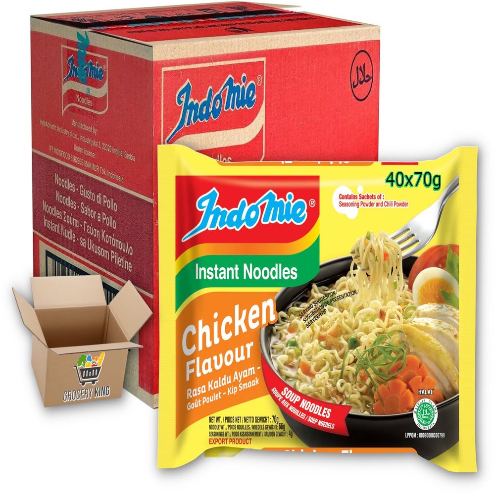 Indo Mie Chicken Flavour Instant Noodles 20x70g Grocery King (20)