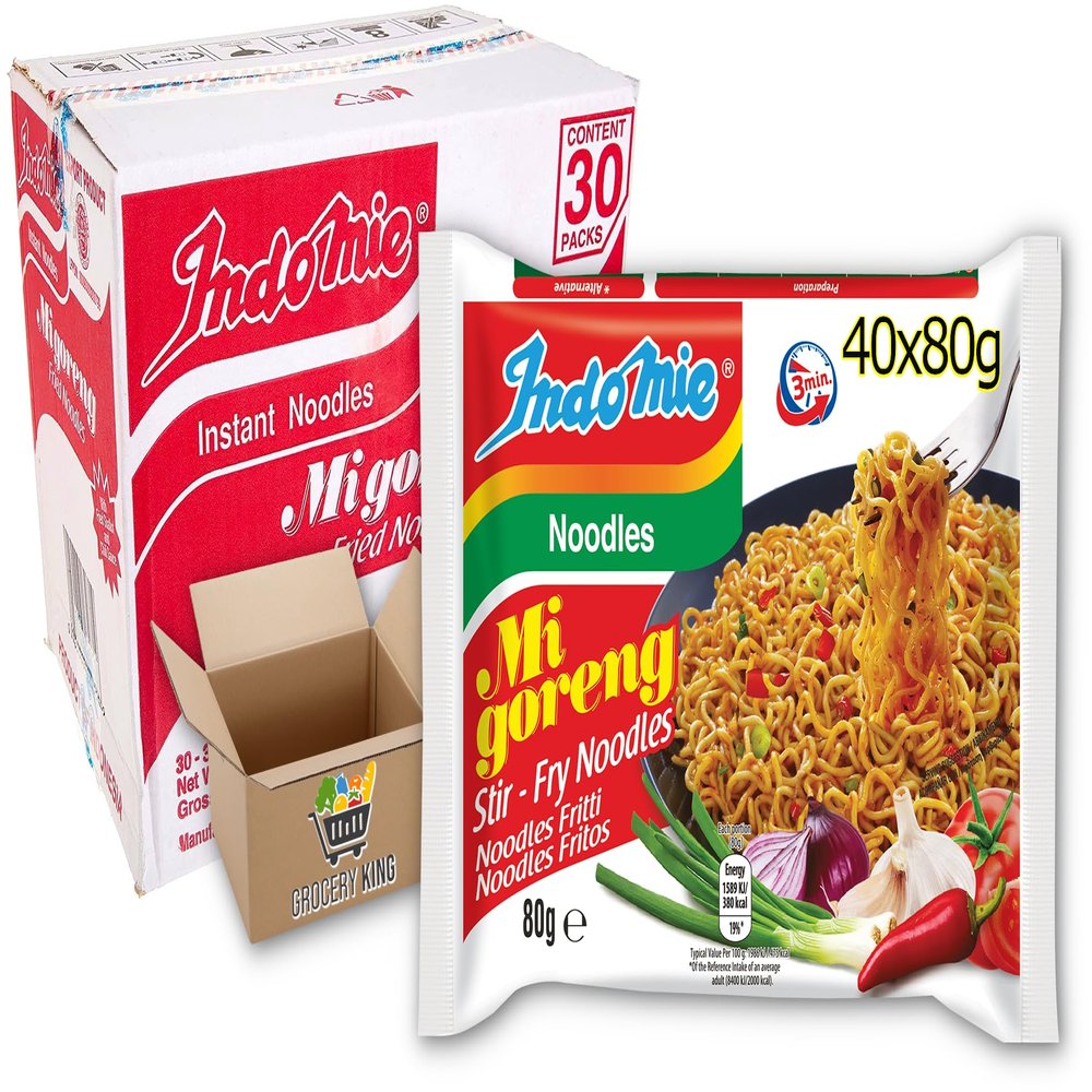 Indo Mie | Mi goreng Instant Fried Noodles 40x80g Grocery King (40)