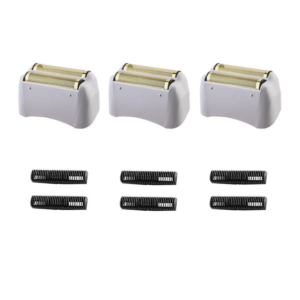 Foil Shaver Replacement Fit for Andis Model TS-1 TS-2 17150 17200 17235 Pro Foil Shaver, Replaces #17155 17160 17280 Foil and Blades -Profoil Lithium Shaver Head Parts- Hypoallergenic Gold Foil-3 Pack