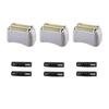 Foil Shaver Replacement Fit for Andis Model TS-1 TS-2 17150 17200 17235 Pro Foil Shaver, Replaces #17155 17160 17280 Foil and Blades -Profoil Lithium Shaver Head Parts- Hypoallergenic Gold Foil-3 Pack view 1