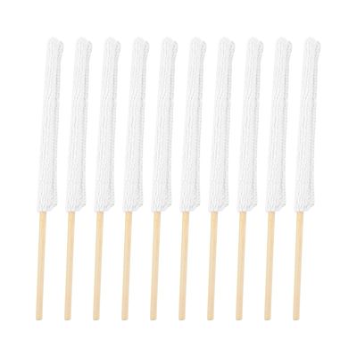 10 Pieces Microfiber Detail Duster Sticks Crevice Cleaning Tool Brush Mini Detail Dusters for Cleaning Home Car Window The Smallest Spaces (White)