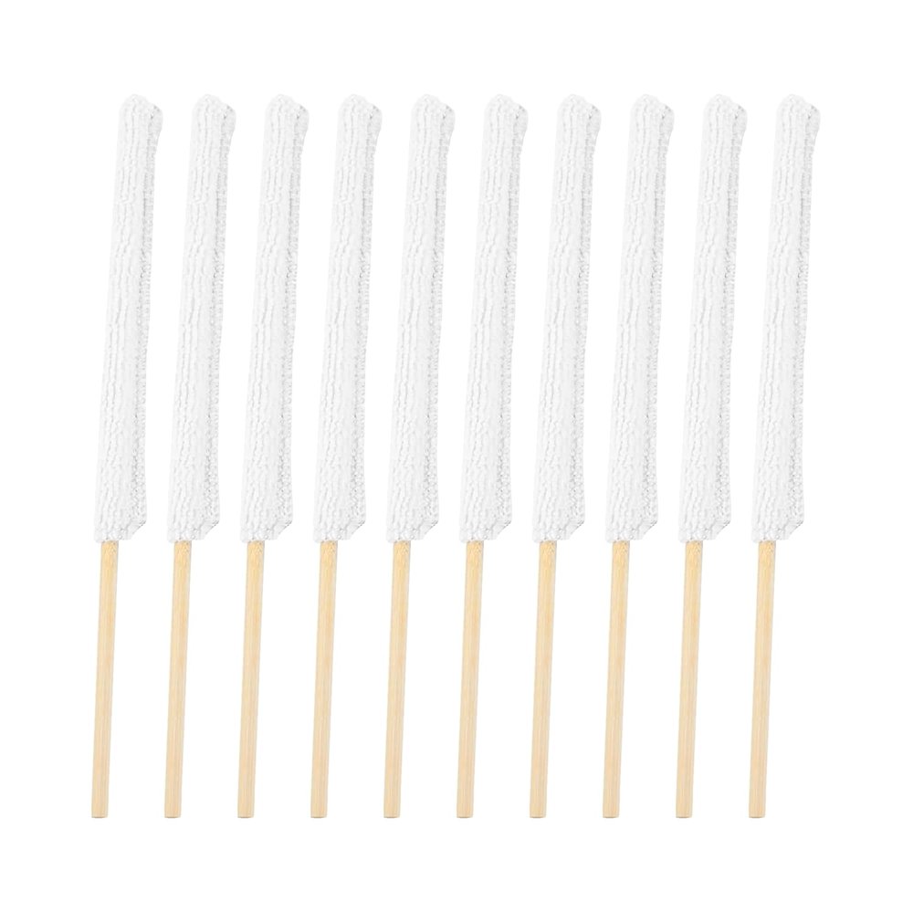 10 Pieces Microfiber Detail Duster Sticks Crevice Cleaning Tool Brush Mini Detail Dusters for Cleaning Home Car Window The Smallest Spaces (White)