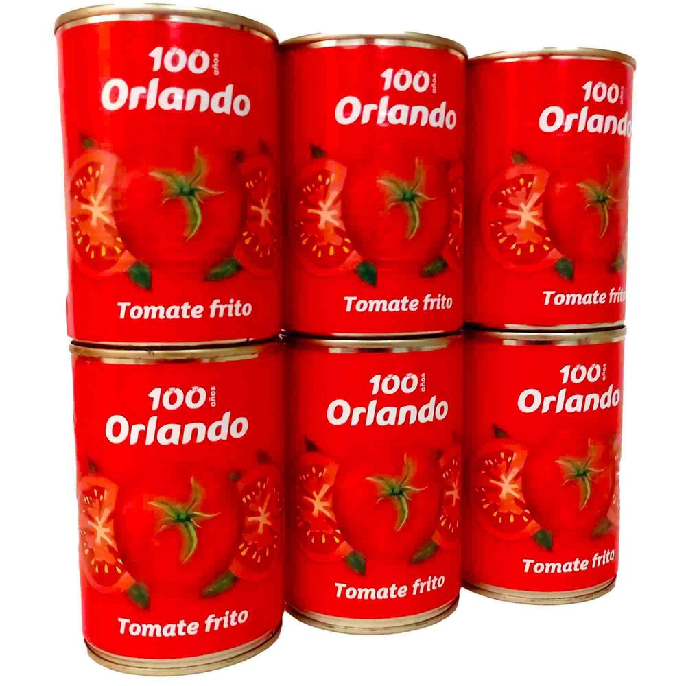 Orlando Tomate Frito 6 x 400g | Authentic Spanish Fried Tomato Sauce | Smooth Sofrito Base for Pasta, Pizza & Meatballs | Gluten Free & Vegan | Traditional Spanish Cooking Sauce