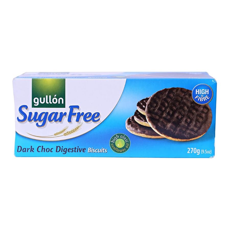 Gullon Sugar Free Chocolate Digestives Dark (270g x 10 pack)