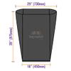 200 x Strong Black Bin Bags/Sacks - Heavy Duty - 160 Gauge - Rubbish, Refuse, Waste view 3