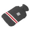 1000ml Hot Water Bottle High Density PVC Dark Gray Knit Cover Hot Cold Compress Leakproof Portable Explosion Proof Material with Hot Water Warmer for Cramps Arthritis view 2