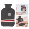 1000ml Hot Water Bottle High Density PVC Dark Gray Knit Cover Hot Cold Compress Leakproof Portable Explosion Proof Material with Hot Water Warmer for Cramps Arthritis view 4