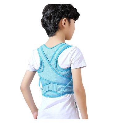 VBCXGVR Back Posture Corrector Therapy Corset Spine Support Belt Lumbar Back Posture Correction Bandage for Men Women Adult Children (Color : Blue, Size : Large) charitable