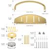 Gold 18-inch Safety Grab Bar with Storage Shelf for Bathtub or Shower, Drainage Holes, Stainless Steel, Wall Mounted Grab Bars for Elderly Injured Balance Support view 2