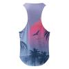 Duohropke Gym Tank Top Men's Hawaiian Shirt Men Summer Sleeveless Shirts Fitness Muscle Shirt Underarm Shirts Workout Muscle Shirt Beach Holiday Tank Top Tank Top Functional Shirt, purple, M view 4