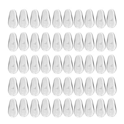 25 Pairs Air Bag Eyeglass Nose Pads Non-Slip Air Chamber Eyeglasses Nose Pads D-Shape Screw-in Soft Silicone Nose Pads Nose Cushions for Eyeglasses Transparent Nose Cushions for Eyeglasses for Women