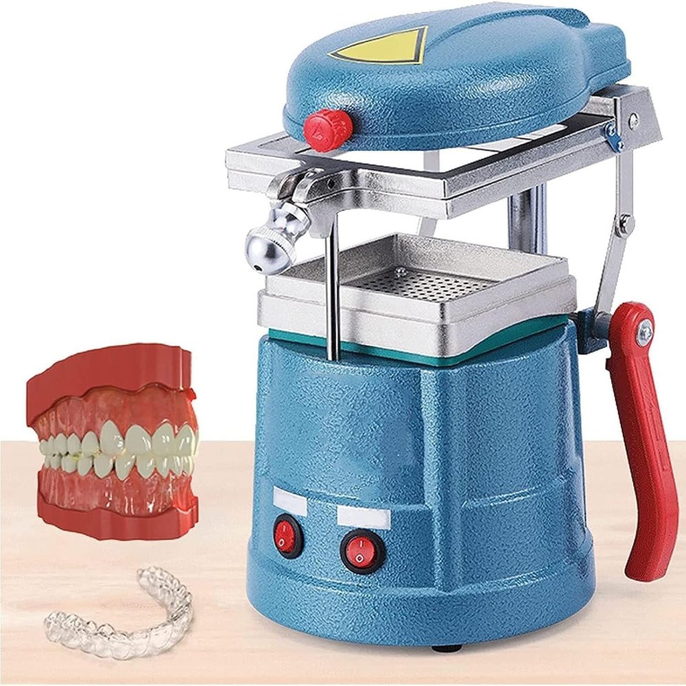 Dental Lab Vacuum Forming machine 1000W Dental Lab Vacuum Forming Machine, Heat Molding Equipment, Symmetrical Heating/Vacuum Suction, DIY Denture Kit (Color : 220V)