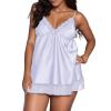 white nightie spaghetti strap sticky bra push up pvc costumes for women micro thongs for women with elastic straps silk slips lace underwear lingerie honeymoon maternity nightwear body view 1