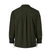 Duohropke Men's Renaissance Steampunk Victorian Long Sleeve Jabot Collar Medieval Pirate Shirt Tops, Green, S view 3