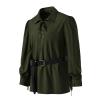 Duohropke Men's Renaissance Steampunk Victorian Long Sleeve Jabot Collar Medieval Pirate Shirt Tops, Green, S view 4