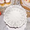 100 White Lace Paper Doilies, Round Paper Doilies, Oil-Absorbing Dessert Paper, disposabIe Paper Placemats Cake Packaging Pads for Wedding Tableware Food Decoration (8.5inches) view 3