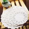 100 White Lace Paper Doilies, Round Paper Doilies, Oil-Absorbing Dessert Paper, disposabIe Paper Placemats Cake Packaging Pads for Wedding Tableware Food Decoration (8.5inches) view 4