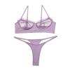 sexy lingerie plus size women uk women's pyjama sets 3 pieces no show slutty wireless bras for women red underwear sexy set night shirt with bow-knot front open closure support tights view 1