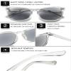 VEVESMUNDO Sun Reading Glasses Sunglasses Rectangle UV Protection Readers with Reading Lenses view 4